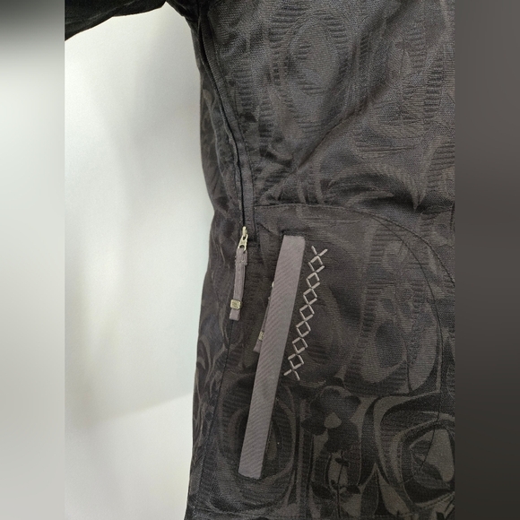 SCOTT Black Ski/ Snowboarding Jacket with Floral Pattern, Toggle Buttons. Size - Picture 4 of 16